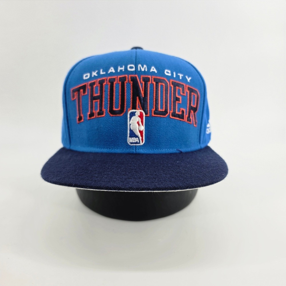 Oklahoma City Thunder Adidas NBA Draft Cap Blue Snapback Hat Flat Brim OSFA